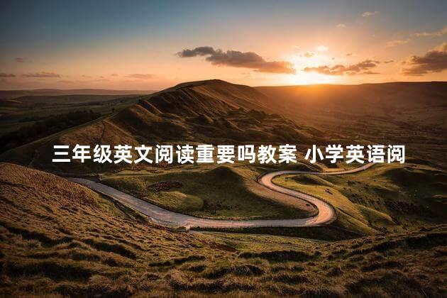 三年级英文阅读重要吗教案 小学英语阅读教学教案